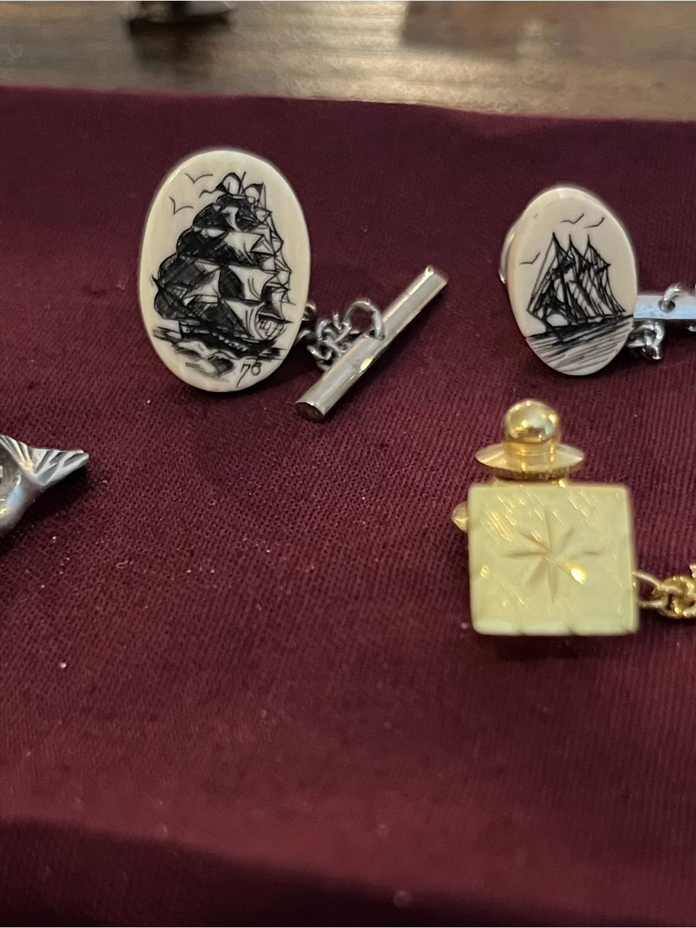 Four Vintage Men’s Tie Tacks.